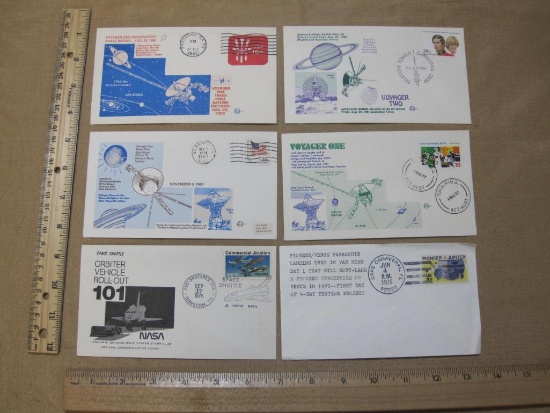 Aerospace First Day Covers includes Voyager Approach within 413,000 Miles of Moon Titan , Voyager