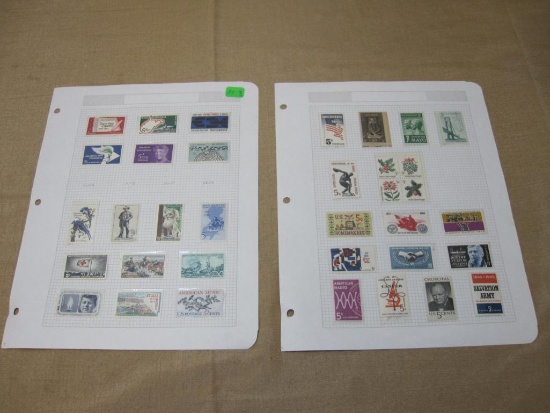 US Postage Stamps on paperback including 5 Cent Carolina Charter, 5 Cent Alliance for Progress, 5