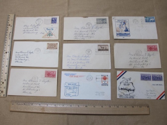 First Day Covers and Air Mail 1950s Final Reunion Confederate Veterans, Wildlife Conservation, 200th