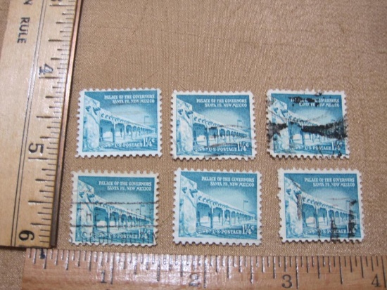 Palace of the Governors, Santa Fe, New Mexico lot of 1 1/4 cent postage stamps, Scott #1031A