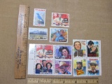 US Postage Stamps includes Block of Four 25 Cent Hollywood Silver Screen Movies, Block of Four 29