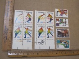US Olympic Postage Stamps includes Two Blocks of Four 13 Cent USA Olympics 1976 and more