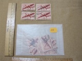 Lot of Canceled 1941 15-Cent US Air Mail Postage Stamps, Scott #C28
