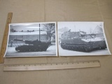 Two 8 x 10 Black and White Glossies of Tanks, the 7th Army Training Center in Germany