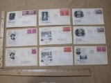 First Day Covers from 1940s include 1947 3 cent 100th Anniversary Joseph Pulitzer, 1948 3 cent