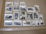 Lot of 20 Small Vintage Photos, Military and Others, including wagon, mo-ped, boats and more