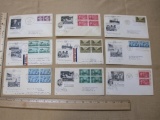 Lot of 1945 First Day Covers include Honoring the Armed Forces: two 3 cent U.S. Army; 3 cent Coast