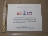 Bureau of Engraving and Printing 84th Annual Convention American Philatelic Society Souvenir Sheet