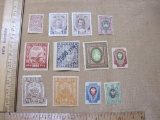 Russian Postage Stamp Lot includes Imperial Arms Russian Stamps, issued between 1889 and 1905, and