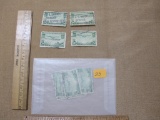 Lot of Canceled US Air Mail Trans-Pacific 20-Cent Postage Stamps, Scott #C21