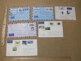 Stamped, addressed, postmarked Air Mail Envelopes, mailed from Germany to the US