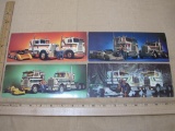Four Freightliner Trucks Postcards