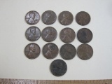 13 US Denver Mint Wheat Back Pennies: (3) 1951-D and (10) 1952-D