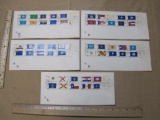 Five First Day Covers Featuring the Complete Set of Bicentennial Era 13-cents States Stamps, Feb 23