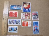 1970s Soviet Russia Stamps of the Space Program, Mars Satellite Program and Astronauts, and of Lenin