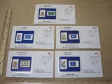 Five Covers Postmarked in the Capital City of each State 1980s includes Washington, West Virginia,