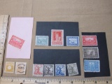 Yugoslavia Postage Stamps from 1918-19, 1019, 1921 and 1931 affixed to sheets