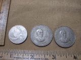 Three Foreign Coins from Philippines including 1983 50 Sentimo, 1977 1 Piso, and 1981 1 Piso
