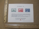 17th International Philatelic Exhibition Souvenir Card 1975, mint