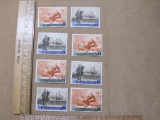 8 San Marino Postage Stamps from 1952, Scott # 308 & 309