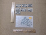 Lot of Canceled 1946 10-Cent US Air Mail Postage Stamps, Pan American Building, Scott #C34
