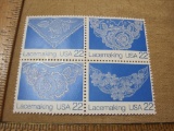 Block of Four 22 Cent Lacemaking US Postage Stamps Scott # 2351-54