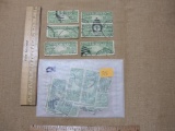 Lot of Canceled 1927 20-Cent US Air Mail Postage Stamps, Scott #C9
