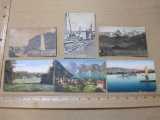 Six Vintage European Postcards from Switzerland and more, c. 1920s