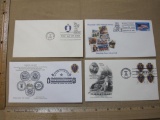 Four First Day Covers including Wisconsin Valley Philatelic Society Honoring Veterans and Purple