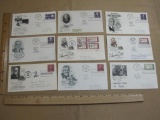 Early 1960s First Day Covers Include 2 1960 Abraham Lincoln Credo, 2 Andrew Carnegie, 3 John Foster