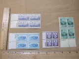 Four Blocks of 3 cent US mint stamps, Scott # 1001, 1006, 1008, 1011 including NATO Peace, Strength,