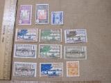 Postage Stamp Lot, including 3 1907 French Republic Middle Congo, 2 Niger, French West Africa, 5