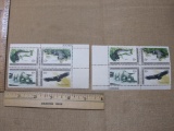 Two Blocks of four 8 cent Wildlife Conservation Stamps, Scott #1427-1430