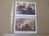 Two sheets of 1976 mint stamps, commemorating The Surrender of Lord Cornwallis at Yorktown, and The