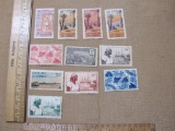 Foreign Postage Stamp Lot, includes three 1947 and one 1915-16 French Somali stamps, two 1943