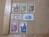 Four Postage Stamps from French Island of Reunion in the Indian Ocean, three 1933 and one World War
