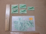 Lot of Canceled 1941 20-Cent US Air Mail Postage Stamps, Scott #C29