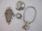 Lot of Silver Jewelry including 2 Sterling Silver Size 7 Rings (marked 925, 2.5 g and 3.8 g total