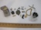 Lot of Assorted Jewelry items including Super Bowl XXV Pin, Sacred Heart Auto League Member Token