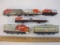 Lot of Tin Santa Fe and California Zephyr Toy Trains including TN Japan and more, 1 lb