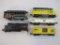 Five 1980s Mattel Toy Train Cars including C&O 2479, Rio Grande, Railbox, and more, 14 oz