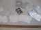 Lot of Assorted Magic The Gathering Card Accessories including sleeves, plastic boxes, and dividers,