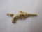 18 KT Gold Miniature Revolver Gun Pendant, 2.0 g
