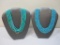 Two Turquoise Seed Beaded Necklaces, 7 oz