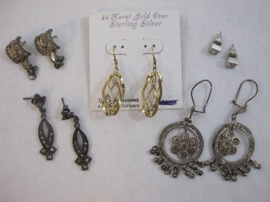 Lot of Beautiful Earrings including 24 Karat Gold over Sterling Silver (3.5 g total weight) and