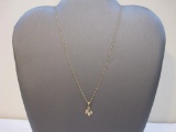 Beautiful Gold Grape Necklace and Pendant, pendant marked 10K (.2 g) and chain marked 14K Italy (.7