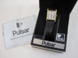Pulsar Watch with Genuine Lizard Band, in original box, 5 oz