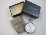 Meylan Type 214 Stopwatch, swiss made, nickel chromium plated case, AR & JE Meylan, Meylan Stopwatch