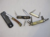 Lot of 4 Vintage Pocket Knives including Rostfrei (H Boker & Co), Scout, and more, 7 oz