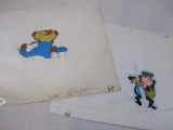 Two Vintage Sugar Bear Animation Production Cels, A8 and 140, due to size of artwork shipping